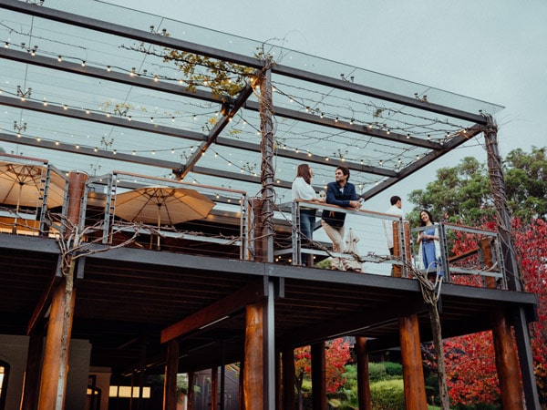 People enjoying the view at Leeuwin Estate Restaurant in Margaret River, Western Australia (Image: Tourism Western Australia)