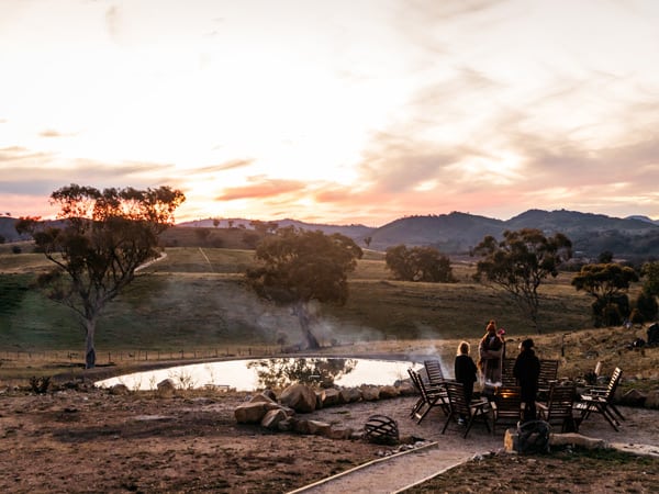Dusk by the dam at Glenayr Farm