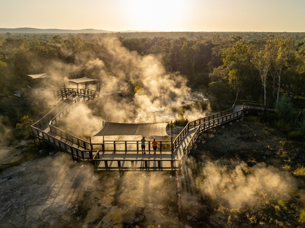 smoke coming from Talaroo Hot Springs