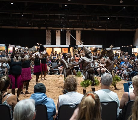 Mornington Island Dancers performance at 2019 Darwin Aboriginal Art Fair