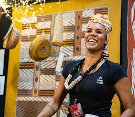 Cassandra Trevilyan Hayes at 2019 Darwin Aboriginal Arts Fair