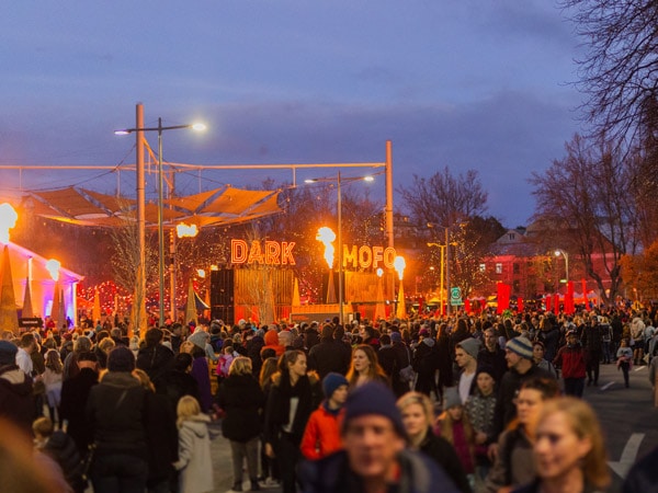 A crowd shot of The Burning at the Dark Mofo winter festival. (Image: Lusy Productions)