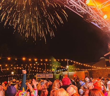 Thredbo event with fireworks
