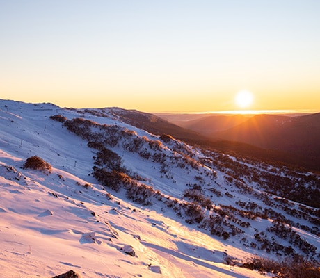 Sunrise over the mountain, Thredbo