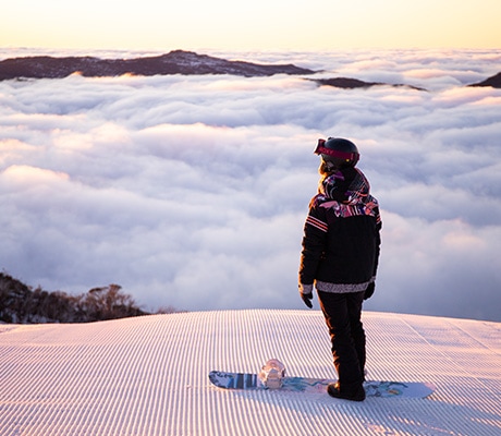Sunrise over the mountain, Thredbo