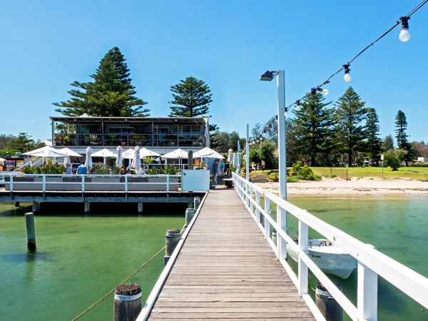 a jetty leading to The Boathouse, Palm Beach, Sydney