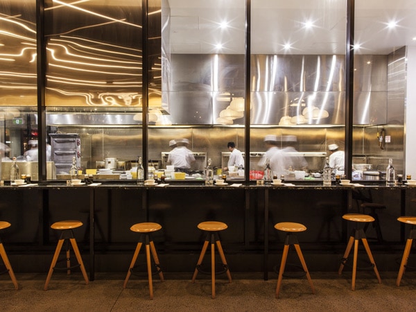 empty chairs inside CBD Dumpling House, Canberra
