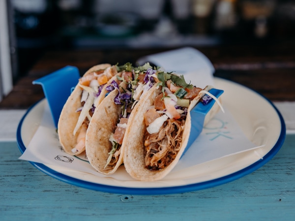 tacos on a plate at Cook at Kurnell