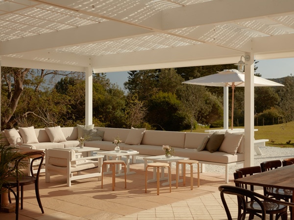 an elegant and cosy seating area at Dunes, Palm Beach