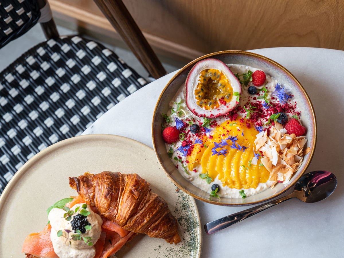 a table-top view of food at Garcon, Lane Cove