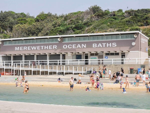Swimming at Merewether Baths