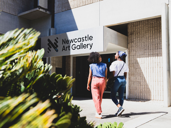 friends visiting the Newcastle Art Gallery