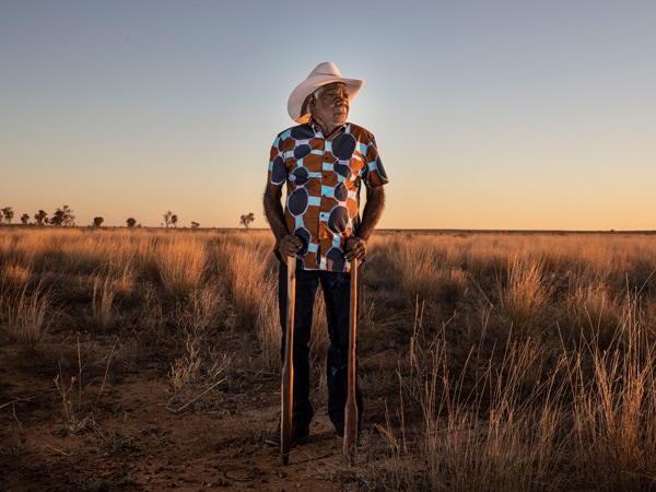 2020 Telstra Art Award Winner Ngarralja Tommy May,