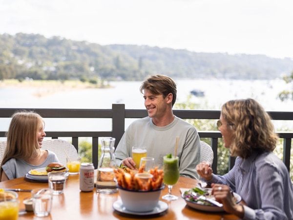 a family dining at The Newport