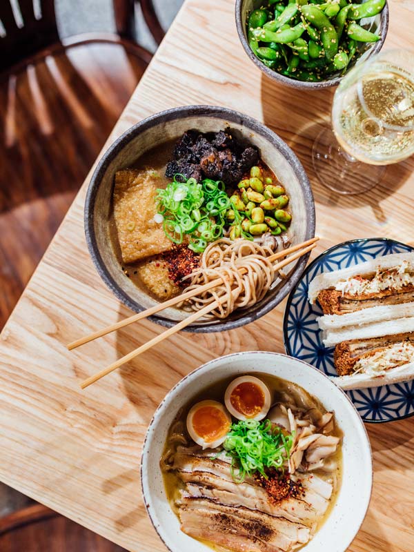 ramen bowls at Verity Lane Market, Canberra