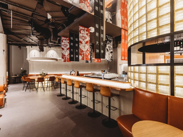 the dining interior of Inari restaurant, Canberra