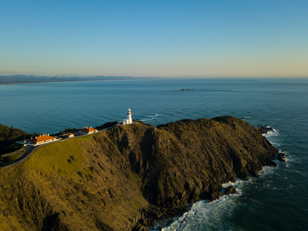 an aerial view of the Cape Byron walking track