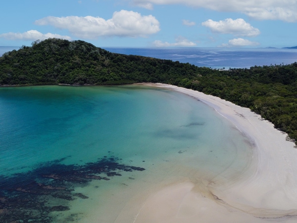 an aerial view of the Cape Tribulation Beach