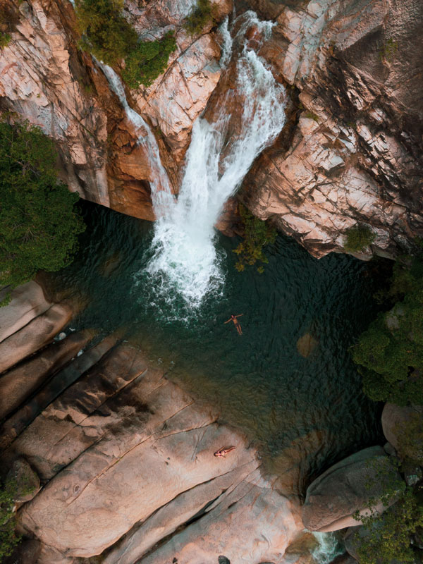 top view of Emerald Creek Falls, Cairns