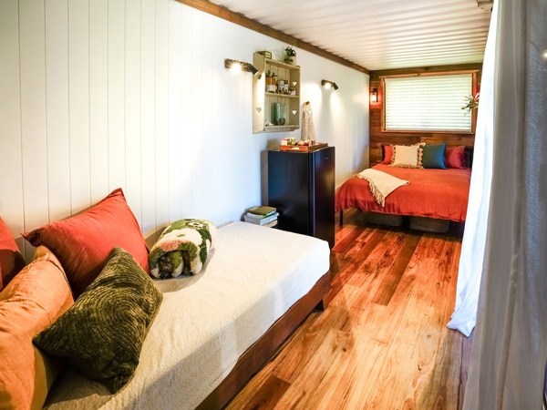 a look inside the living room at Hazy Stays, Broome