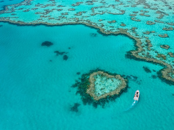 Pemandangan udara Heart Reef