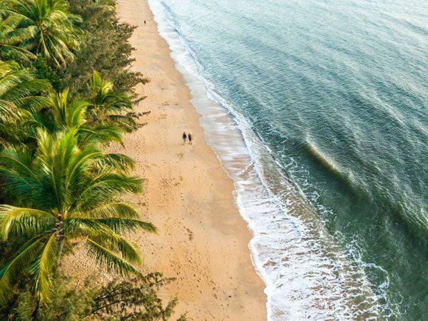 an aerial view of Palm Cove