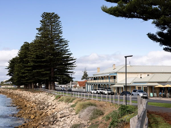 the property exterior of Robe Hotel by the beach