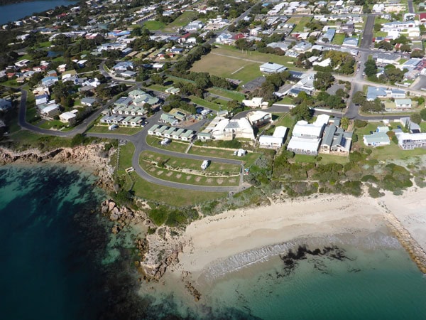 an aerial view of the Sea Vu Caravan Park