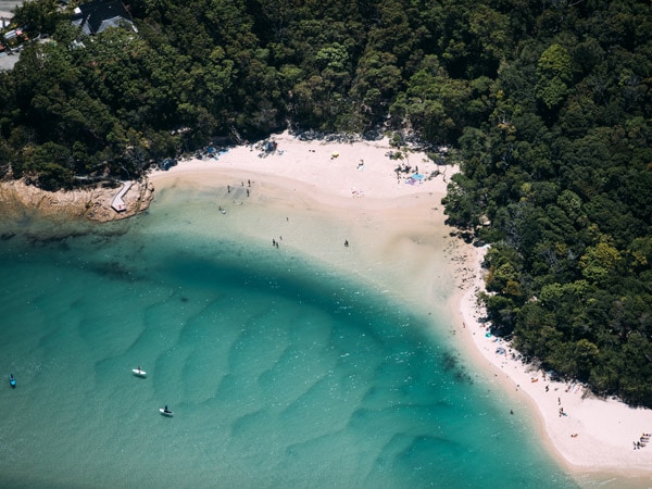an aerial photo of Tallebudgera Creek
