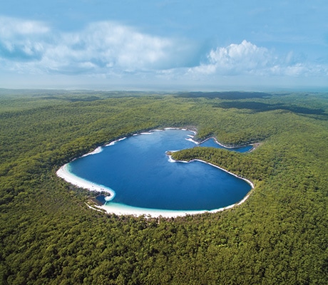 Aerial view of Fraser Island