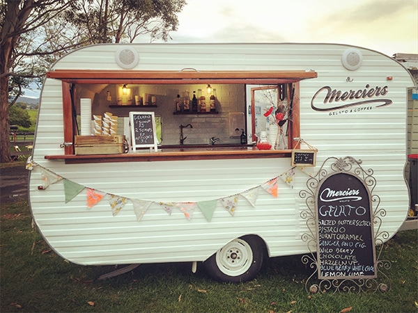 The Merciers Gelato and Coffee vans