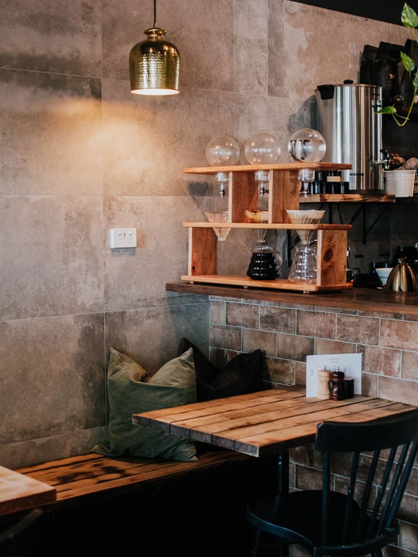 a cosy coffee spot inside The Autumn Rooms, Newcastle