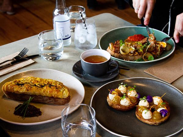 a food spread at Clothesline Cafe, Ballarat