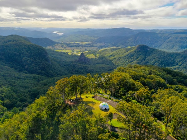 an aerial view of the mountains at Binna Burra