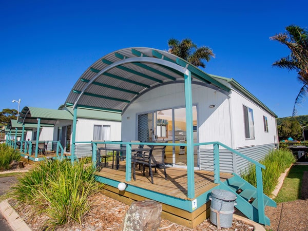 the cabin seabreeze exterior at Easts Beach BIG 4 Holiday Park