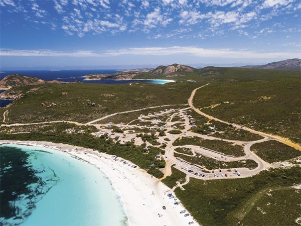 Camp in Lucky Bay.