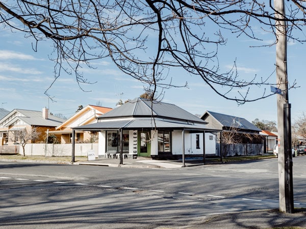 the exterior of Corner Store Gallery shop in Orange