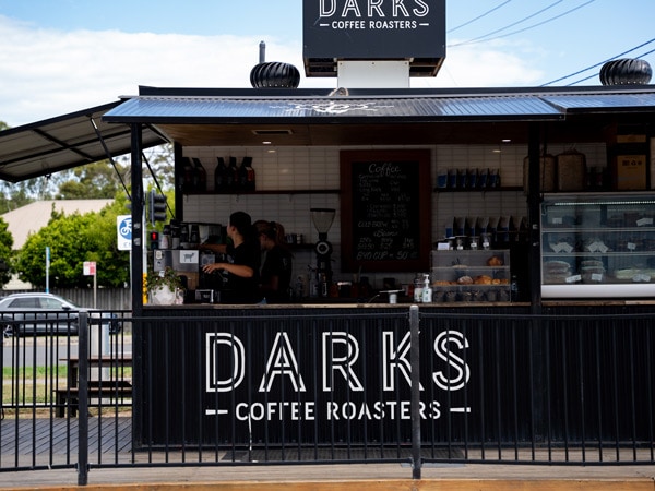 outside Darks Coffee Roasters, Newcastle