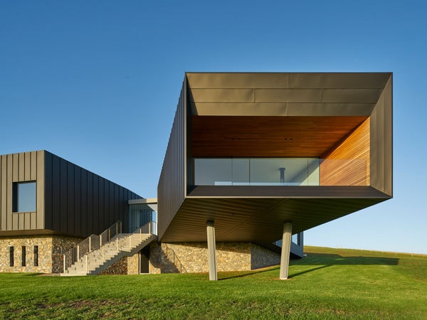the property exterior of Dovecote The Headland located on a farmland
