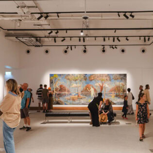 the installation view at Yarrila Arts and Museum
