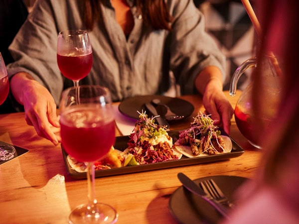 enjoying cocktails and a meal at Lime MexicanSawtell