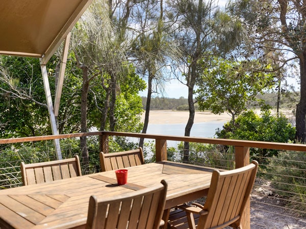 a deluxe beach tent at Reflections Coffs Harbour