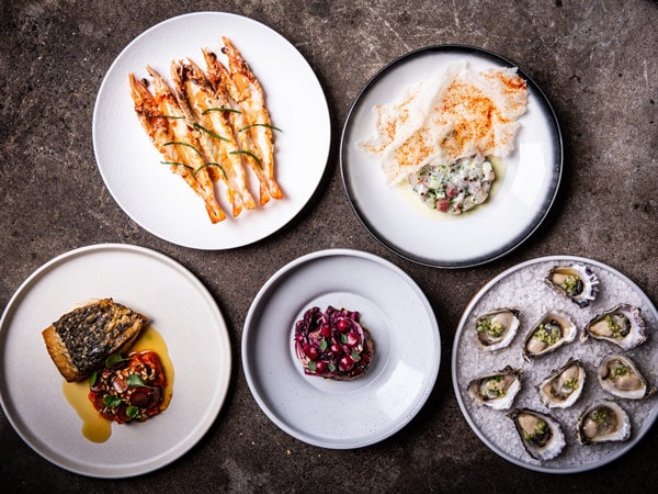 a table-top view of the menu at Silica Restaurant