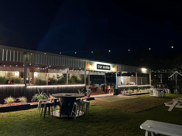 The Taphouse at the Groundz Precinct at night