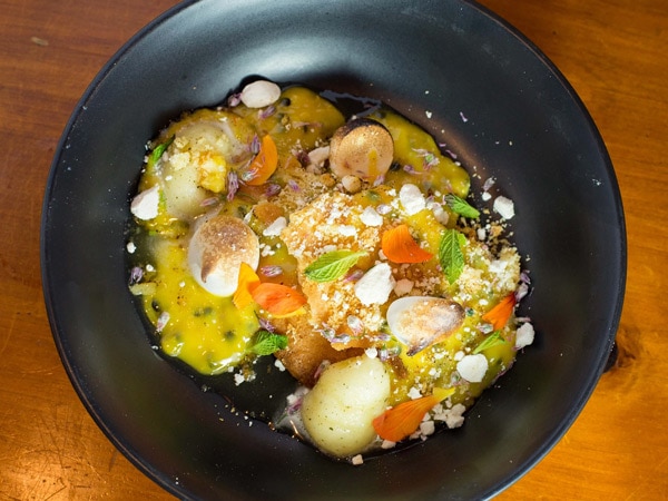 a seafood bowl at The Blue Swimmer at Seahaven, Kiama