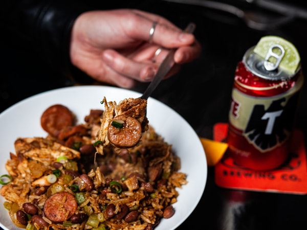 a close-up shot of food on the plate at The Falcon, Newcastle