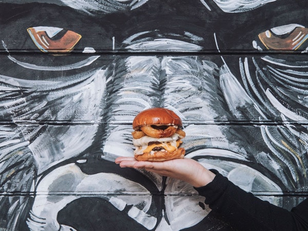 burger at The Hungry Monkey, Kiama