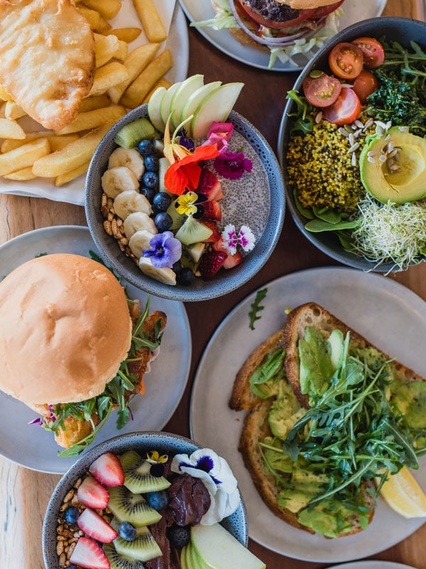 a wide selection of food at The Kiosk, Newcastle