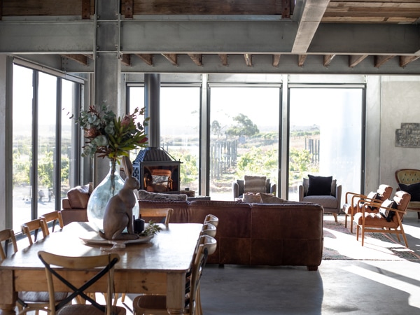 Interior of Silo House.