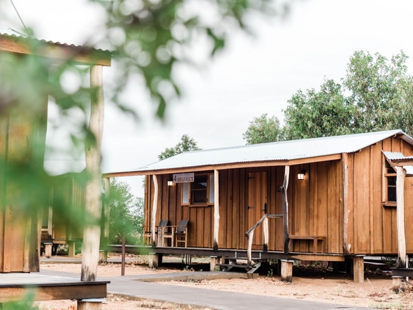 The beautiful timber exterior of Saltbush.